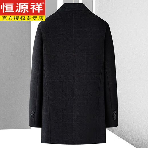 Hengyuanxiang automne et hiver nouveau laine de laine de laine de laine de style papa de style homme à mi-long laine à double face veste épaissie