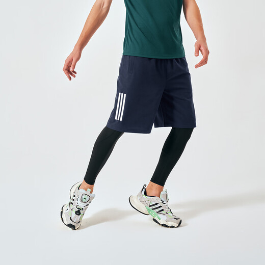 Adidas shorts men's summer breathable thin loose casual sports woven three-quarter pants blue/white 1CS-BUW L