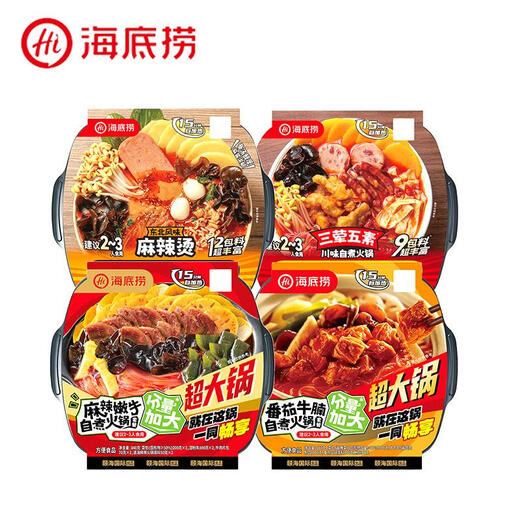 海底捞自热火锅超大锅大份量麻辣嫩牛番茄牛腩麻辣烫三荤五素速食 【超大锅】番茄牛腩677g*2盒