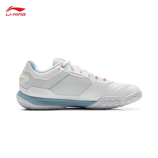 Li Ning (LI-NING) ground flying 3 LITE badminton shoes 2025 new competition training wide last sports shoes wear-resistant and comfortable AYTV003-1 standard white wide last 42 (265mm) 9