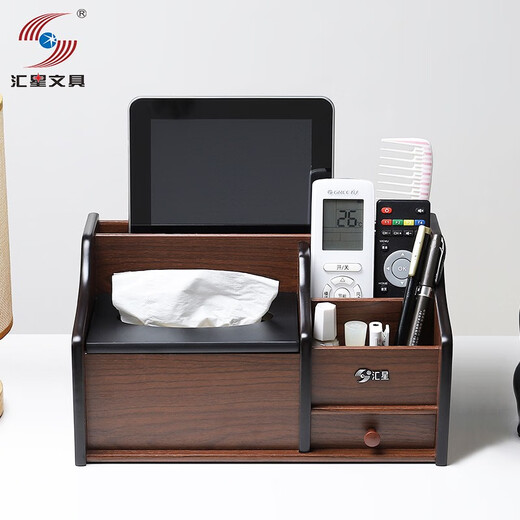 Wooden pen holder office desktop ornament simple storage box multifunction creative student wooden tissue box hx-1349 bamboo pattern color