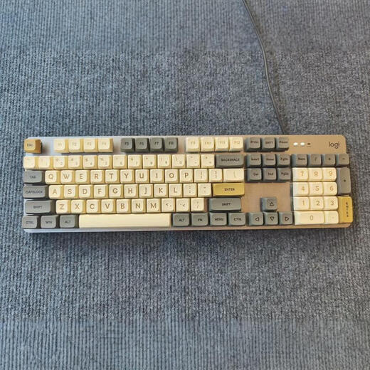 Logitech Original K845 K835 Wired Mechanical Keyboard Grüne schwarze Teewelle weiße Backbeleuchtung Computer Office Game 9 Neues Thema Keycap Green Welle