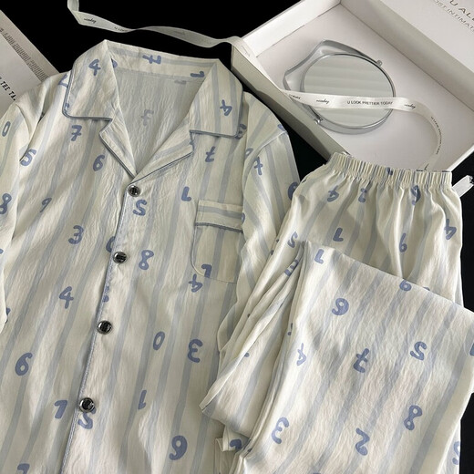 Pajama para hombres para la primavera y otoño de los hombres y el otoño 2025 Nuevo algodón de la nube de algodón largo de estilo delgado de estilo jóvenes de verano.