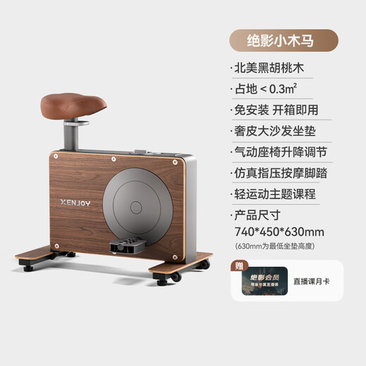 绝影小木马动感单车家用款室内自行车智能健身器材有氧骑行XJ-XS30B2