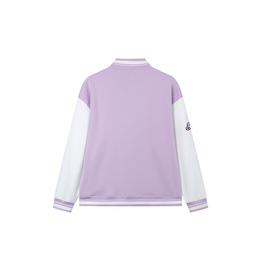 361 sports jacket women's baseball uniform 25 spring and autumn flight jacket tops student sportswear open-clad sweatshirt women's clothing feather white XS