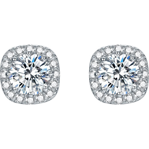 Saturday Fortune Sugar Cube Earrings Women's S925 Silver Geometric Earrings Fashion Birthday Gift J0912888 Pair