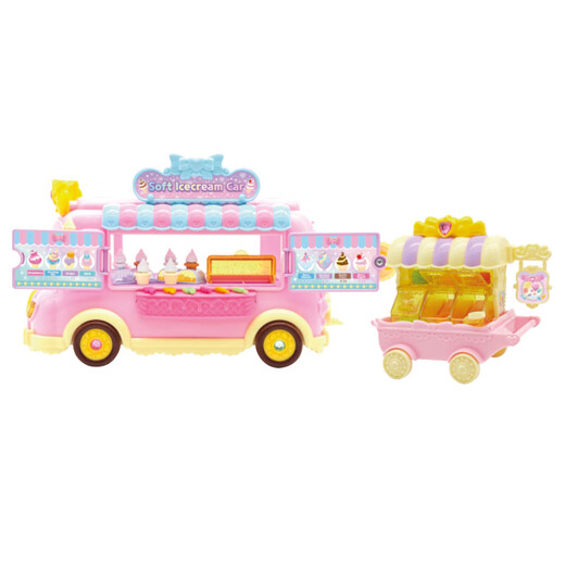 
Wonderful Cute toy magic sweetheart Cute Cute ice cream truck set a lot of accessories for playing house lighting Children's Day gift