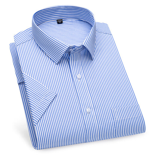 Montagut 2025 High-End-Marke Herren-Kurzärmel-Hemd mittleren Alters mittleren Alters DP Pure Cotton Formal Wear Professionelle Arbeitskleidung kostenlose Feste Farbfutter DX6624 44