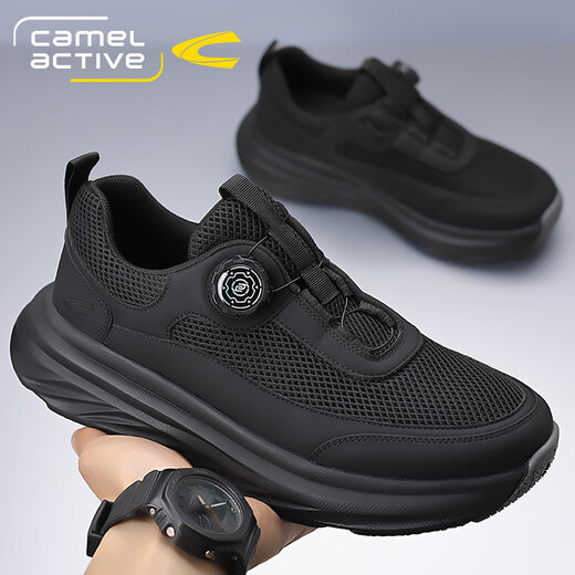 Camel Dynamic Herrenschuhe atmungsaktueller Outdoor-Laufsportschuhe weiche Sohle-Männer-Freizeitschuhe Trittschuhe in schwarzer [weicher Sohle weicher Oberfläche] Nicht-Schlupf 3527 38 Standard Lederschuhgröße