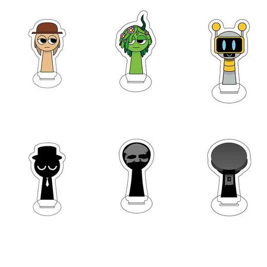Sprunk Music Game PERIPHERAL ACRYLIC STAYLIC RHYTHM Box Blacksimon Caracter de escritorio adornos Happy Robot []