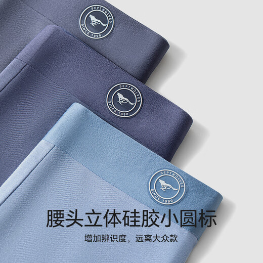 七匹狼（SEPTWOLVES）石墨烯男士无痕内裤透气平角四角裤 高端礼盒【凉感舒适】3893L