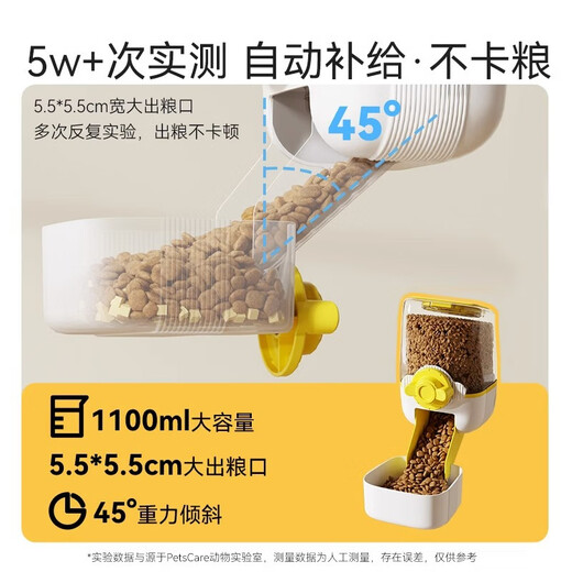 Pet Candy Color Large Capacity Hanging Cage Drinking Fountain Dog Cage Hanging Kettle Cat Automatic Drinking Feeder Universal for Cats and Dogs Pearl White Feeder + Drinking Fountain