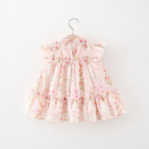 Jingqi (Joyncleon) Vestido de verano para niñas 2025 NUEVA PRINCIPIA Ciudad de los niños Niña Vestido de un niño Summer Pink-Jly182428 100 cm