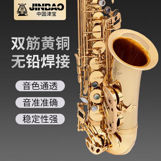 津宝中音萨克斯乐器JBWAS-10双筋按键专业演奏萨克斯初学者管乐器