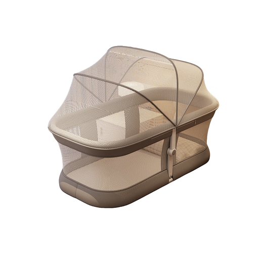 
ZBENSER Crib Mid-Bed Multifunctional Newborn Portable Bedside Bed Fence Baby Removable Carriage Basket Anti-pressure Guardrail Travel Portable Multifunctional Four-in-One Crib