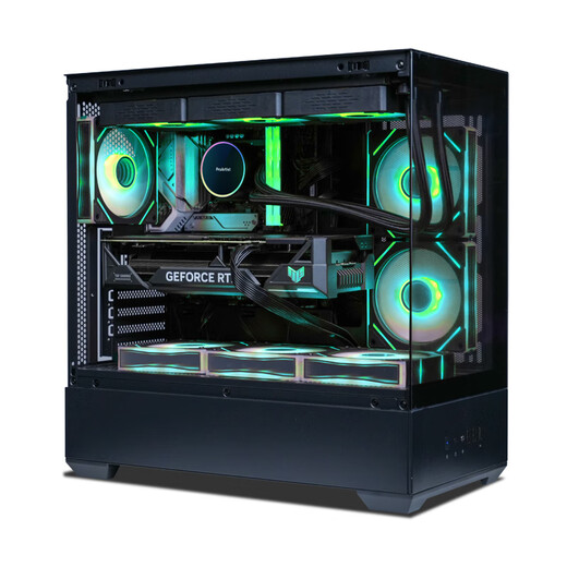 ASUS family bucket 9600X 9500F/RTX5060 RTX5060Ti computer host graphics card assembly live broadcast e-sports game AI design rendering DIY desktop computer complete machine with one 9600X+RTX5060