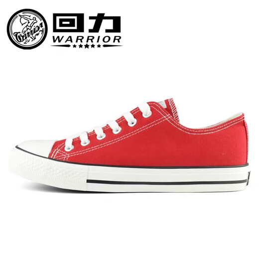 回力帆布鞋男鞋舒适低帮板鞋百搭女鞋运动休闲情侣鞋子男 红色（34-38偏大一码） 42