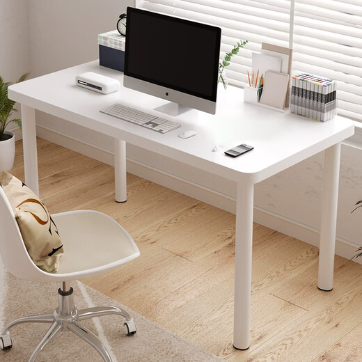 Annafu computer desk desktop home e-sports simple table office desk study table game table BGZ767 white 100*60