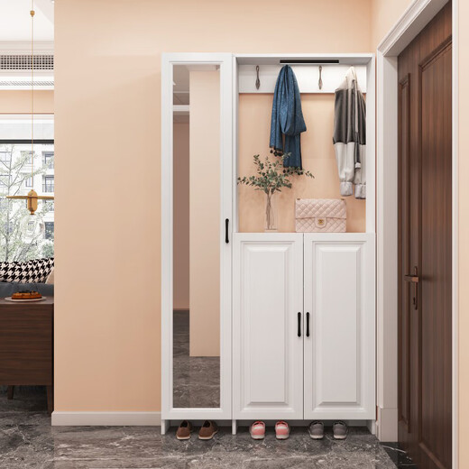 Yingfu zapatero moderno, simple, ultrafino, entrada estrecha, pasillo, entrada, 17 cm, combinación de entrada personalizada, gabinete para abrigos F longitud 1050 profundidad 170 altura 2000