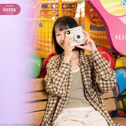 Fuji instax miniSE one-shot instant camera travel smart photo gift white package 1 official content + white border 20 photos + drawstring pocket