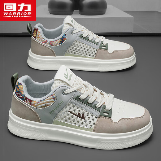 Chaussures guerrières Chaussures pour hommes polyvalentes pour hommes Chaussures de sport décontractées L699C Blanc / marron clair / marron 39