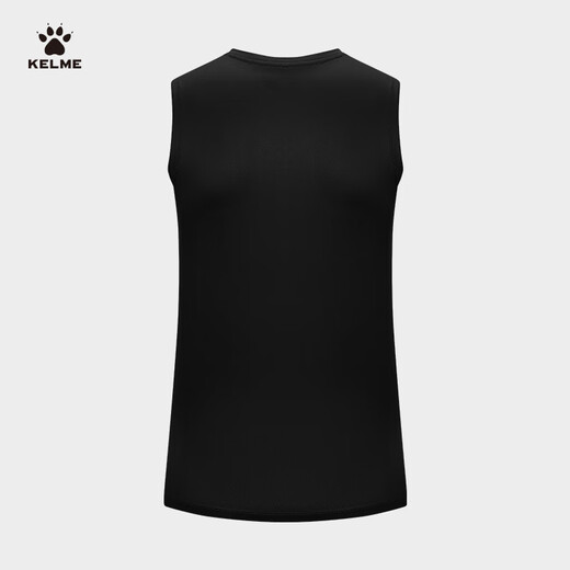 Kelme (Kelme) Sports Vest Men's 2025 Été Nouveau groupe d'entraînement de basket-ball Running Fitness Sans manches T-shirt à séchage rapide Set Agate Black L