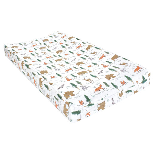 HUDSON BABYHudson Baby Unisex Changing Pad Cover, Sweet Woodland, One Size