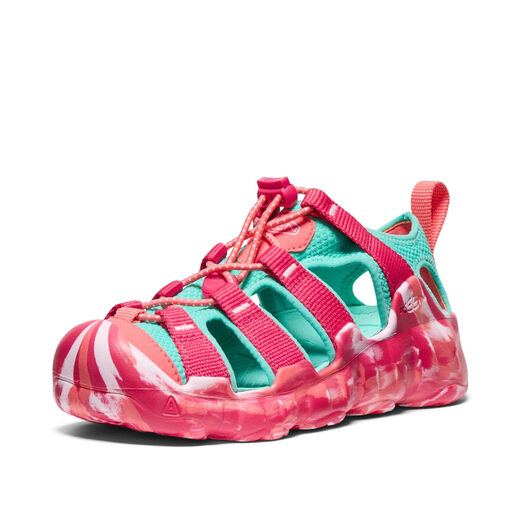 KEEN Children's Outdoor Sports Sandals Hyperport H2 Comfortable, Breathable and Wear-Resistant Wading Shoes Raspberry/Pool Blue 5 Toddlers