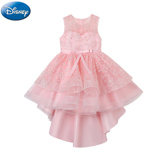 
Disney princess dress girls birthday dress children high-end host flower girl wedding little girl piano playing costume M683 white [Follow the crown] 110 cm