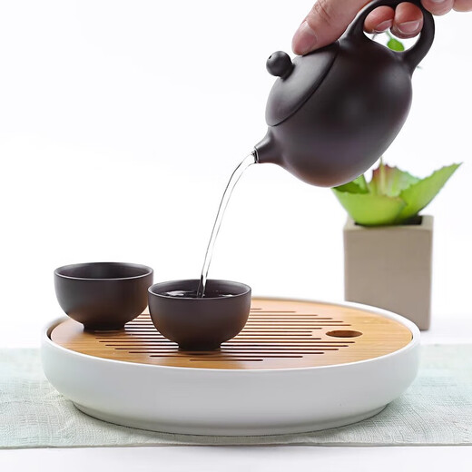 Ceramic tea set Xi Tzu pot Zhuni Zisha pot Kung Fu tea cup small bubble teapot gift box gift purple sand tea cup Original black purple sand Xi Tzu pot 5 pieces