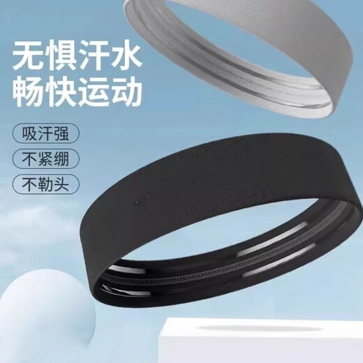 Sportstirnband Männer schweißabsorbierender Stirnband Anti-Sweat-Schweiß-induzierter Schweißgürtel Frauen Haarschalband Handgelenkschutz Fitness Yoga Bouquet Black 1 Package