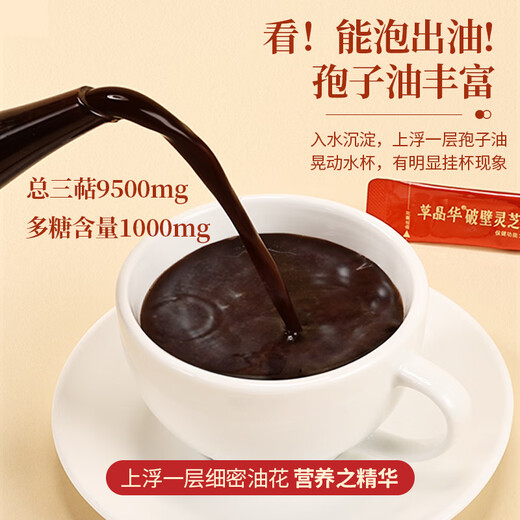 Cao Jinghua Breaking Wall Ganoderma Lucidum Spore Pulver verbessert Immunitätsgeschenke Geschenke für Älteste Eltern High-End-Geschenke Vatertag Geschenke [Upgrade Geschenkbox] Ganoderma lucidum spore powder 3g * 32 Taschen