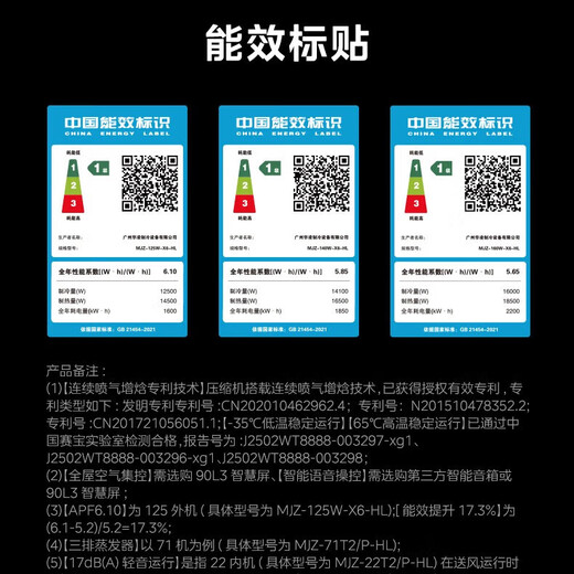 Hualing central air conditioner inverter embedded one to five multi-split large 6 HP first class energy efficiency three rooms and two living rooms suitable for 90~120 MJZ-160W-X6-HL