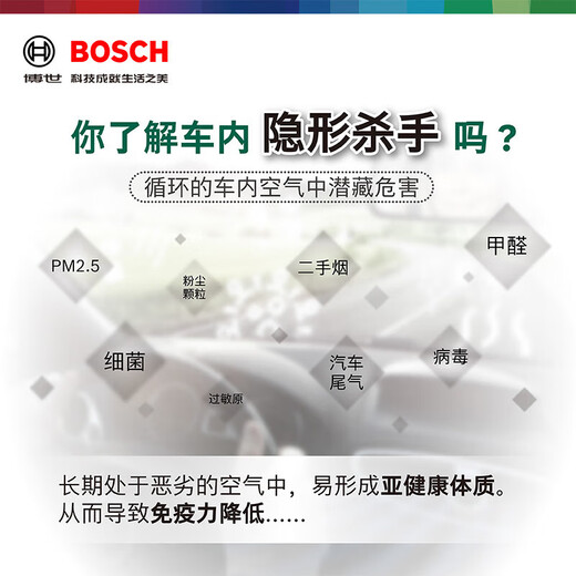 BOSCH (BOSCH) Automobilklimaanlage Filterelement + Luftfilterelement -Filterraster Zwei Filter -Set Peugeot 4008/5008 Citroen Tianyi