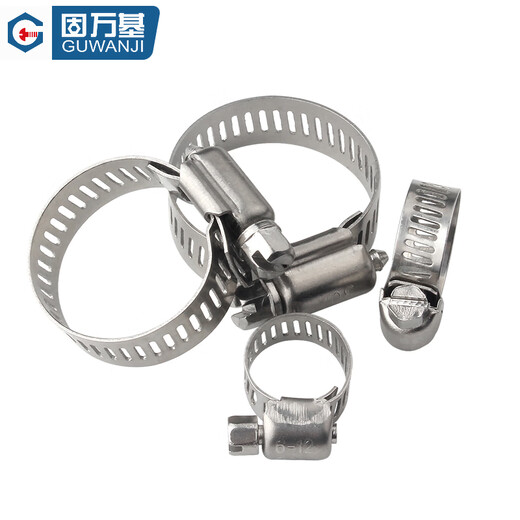 GUWANJI hose clamp 304 stainless steel clamp quick installation pipe buckle clamp water pipe clamp pipe clamp fixed ring pipe clamp M14-27 (4 points) 10 pcs