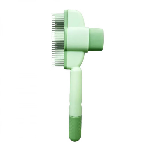 Cat hair comb Cat comb Unknotted dog floating hair Special brush for cleaning and massaging pet long hair artifact Hair removal comb Thin green + banana yellow Large size 2 colors random one color 1 function Self-cleaning needle comb + cat floating hair removal + bathing