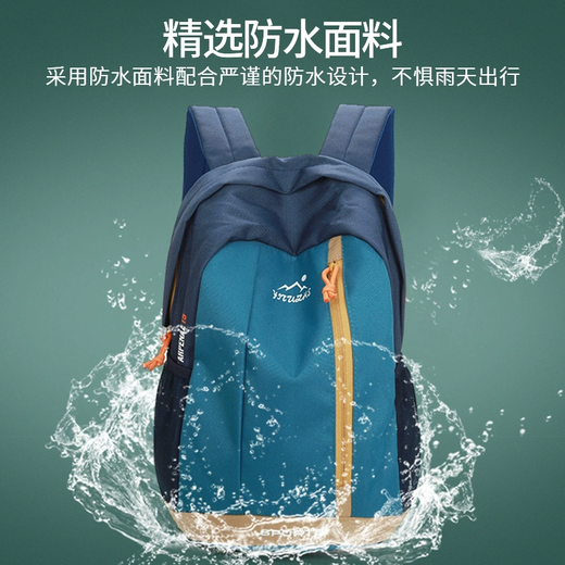 Hunter Mountaineering Bag Outdoor Children's Backpack Hiking Spring Outing Student School Bag Men's and Women's Travel Lightweight Waterproof Backpack Dark Blue 15 Liter Children's Style