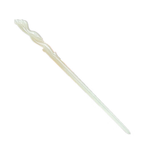 Cijia new style jade hairpin phoenix hairpin headdress hair accessories Hetian jade green and white jade phoenix head ancient style Hanfu hair insert blue and white jade single + gift box