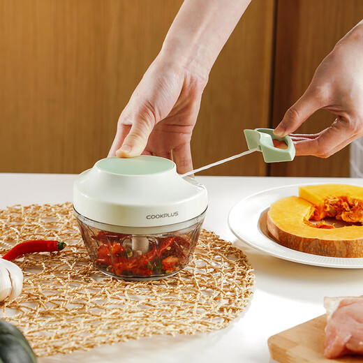 LOCK&LOCK New Manual Household Food Supplement Small Garlic Chili Ginger Dumpling Filling Transparent Cooking Bowl 3 Blades 650ml CKS316