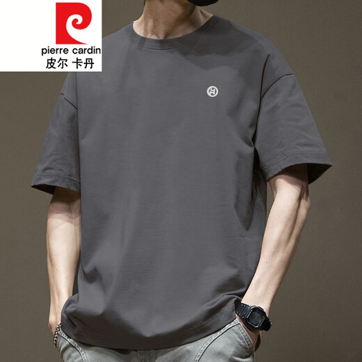 皮尔卡丹（pierre cardin）潮流美式短袖T恤男夏季新款宽松港风 白色-1365短袖-棉 S 【建议80-110斤】