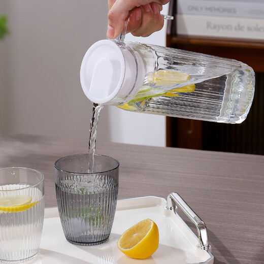 Beimu Xing vertical pattern cold water bottle set glass cup high-value Japanese juice cup home restaurant water cup new style one pot