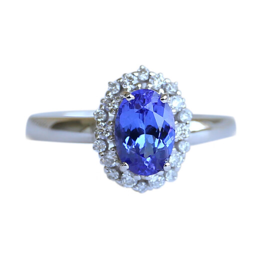 Lierui Natural Purple Blue Tanzanite Women's Ring Clean Shiny Wedding Ring 18K Gold Diamond Gift to My Girlfriend No. 10