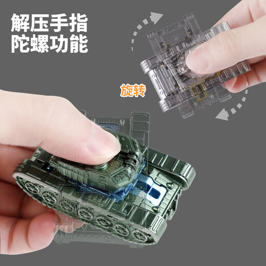 Transformierter Panzer-Roboter Fingerspinne Fingerartefakt Kinderspielzeug Jungen und Mädchen Geschenke [Gold] Bag-transformierter Robotertank