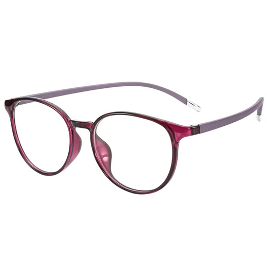 Lunes de lecture Fenchi pour femmes, personnes d'âge moyen et âgées, anti-bleu jeune et à la mode ultra-légère à haute définition des lunettes à l'ancienne pourpre-150 degrés