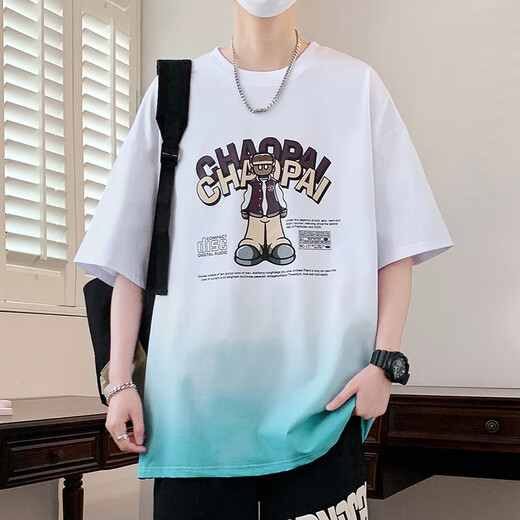 Kurzärärmelte T-Shirt-Herren-Trend 12-15-jähriger Teenager 13 hübsch halbärmelig 14 große Kinder losen Sommer Top 6169 Lila (einzelne kurzärmelige) Qualitätssicherung XL 115-140jin [Jin gleich 0,5 kg]