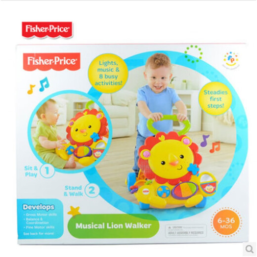 Beimuhui Fisher Lion Walker Y9854 Baby lernt, Allrad-Kinderwagen-Musik früh Bildung Kinderspielzeug Lion Walker Y9854 zu laufen