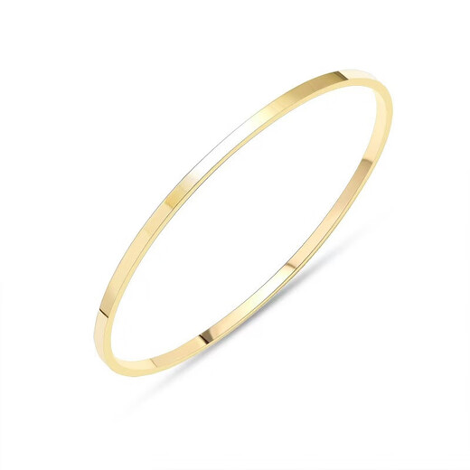 18K gold bracelet K color gold plain ring AU750 rose gold gold super shiny surface bracelet simple small bracelet (recommended 70-100Jin Jin equals 0.5 kg)