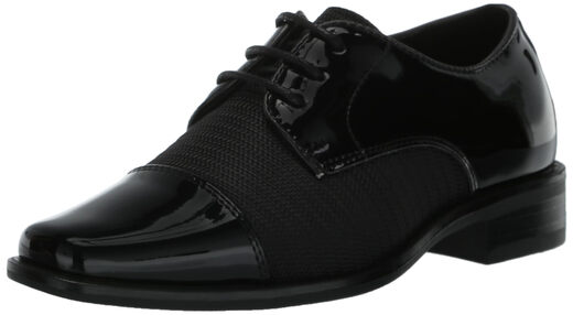 Stacy Adams Boys' Pharaoh Cape Oxford Shoes Black 2 Big Kids