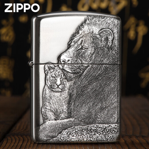Zippo echte leichtere Rüstung hochwertiger Silbermaschine Dreidimensional Relief Windproof Kerosin Hellere Männer Erbschaft [neuer Maschinenöl