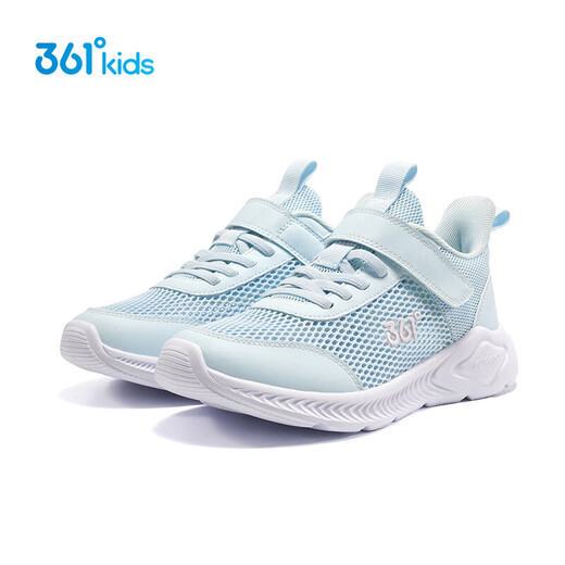 361 children's sneakers boys running shoes autumn large mesh lightweight Velcro girl casual breathable sneakers [large mesh] water clear blue/baby pink 39